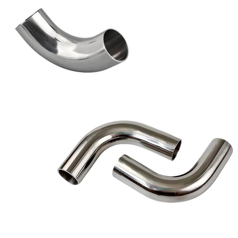 304不锈钢加长弯头焊接卫生级90度弯头19自动焊内外精抛25 32 38