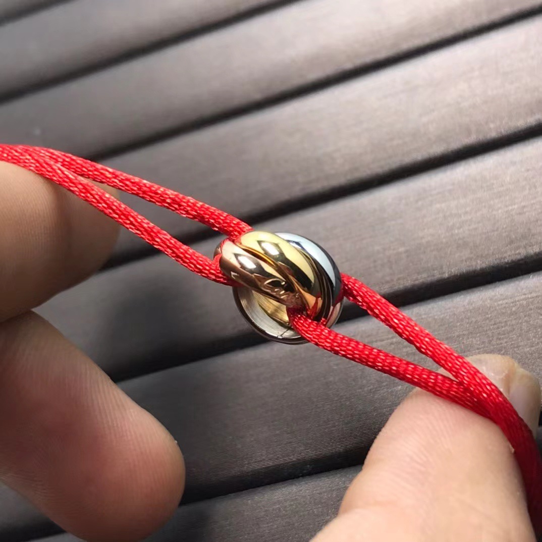 European and American Fashion Stylish V Gold Three-Ring Bracelet Versatile Three-Color Couple Bracelet Valentine's Day Eternal Ring Bracelet