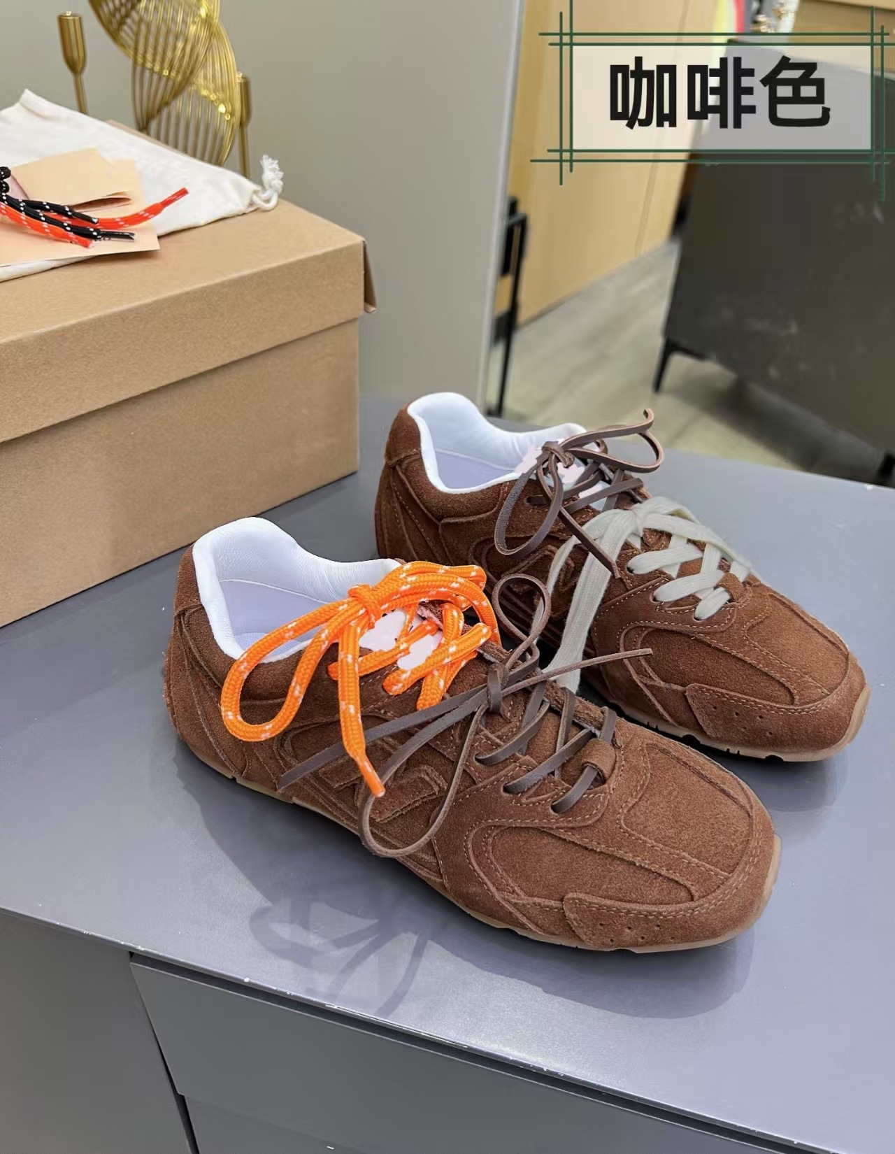 Zapatillas deportivas Agande de suela blanda y punta redonda, estilo casual y sencillo, con cordones bicolor de la marca Miaojia 530, estilo versátil para parejas.