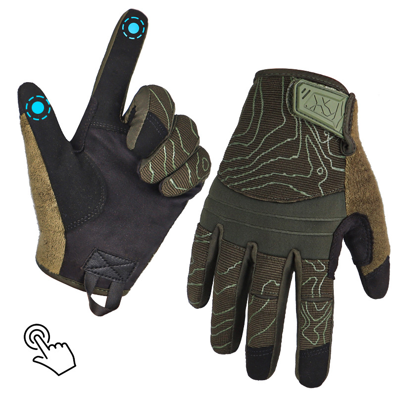Outdoor Full Finger Combat Gloves Touch Screen For Mountaineering_voghion.com