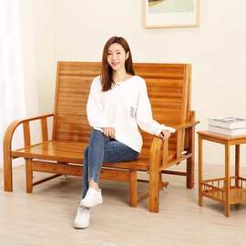 批发竹木沙发床折叠床午休床躺椅床单人床双人床凉席竹床实木睡床