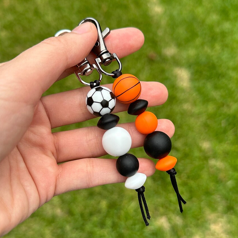 Silicone golden keychain