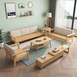实木床;实木沙发;餐桌