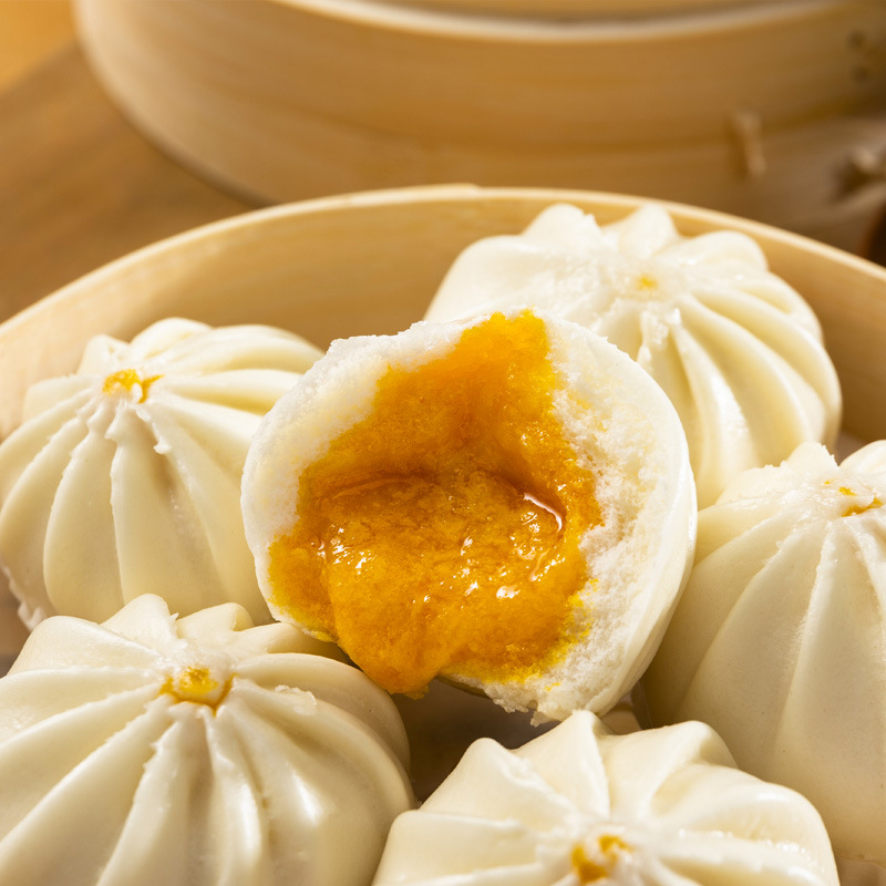 Hong Kong-style tea snacks, lava bun, frozen dumpling, semi-finished breakfast, ready to eat with heating, lazy quick meal, Guangdong morning snack, morning tea