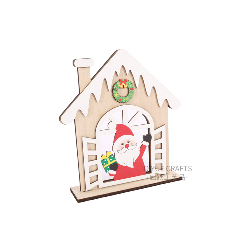 新しいクリスマスのヘラジカの木の小屋の置物のテーブルの装飾のサンタクロースの置物の祝日のパーティーの装飾の道具|undefined
