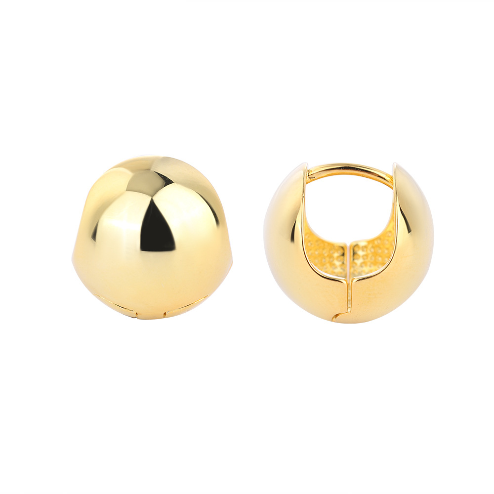 Orecchini a lobo minimalisti con sfera per donna design_voghion.com