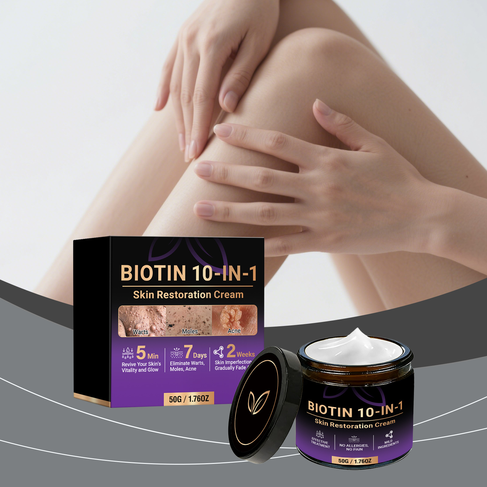 Skin Care Cream with Gentle Ingredients for Nourishing, Moisturizing, and Soothing the Delicate Body Skin, Suitable for Daily Massage Care