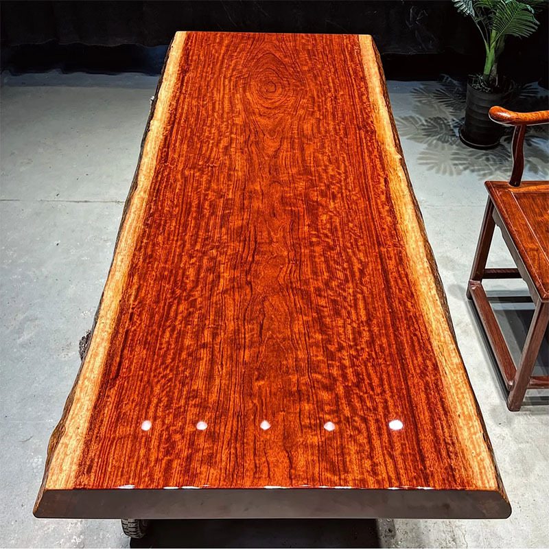 Natural Edge Solid Wood Tea Table Large Tea Board Simple Dining Table in Stock Whole Board