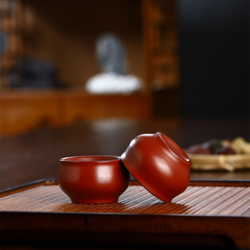 Tea cup wholesale engraved Yixing raw ore purple sand tea cup segment mud open small cup 45ml master cup