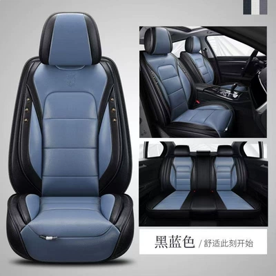 Suitable for New Cartoon Car Seat Modelə uyğun (Original) oturacaq örtükləri - black-blue-five-seater-standard-version-leave-a-message-about-the-model-year