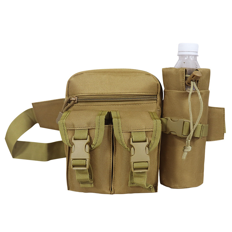 Fábrica de fuente transfronteriza al por mayor bolsa de deportes para acampar al por mayor riñonera de CS al aire libre bolsa de taza de agua multifuncional bolsa de almacenamiento de camuflaje