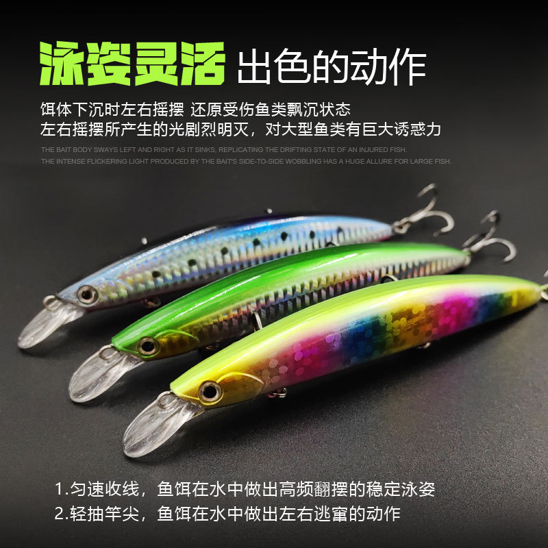 Nuevos productos de agua flotante minos cebo falso 25g, cebo duro de pesca de arrastre, minos boca de pesca de agua dulce, pesca de mar image 2