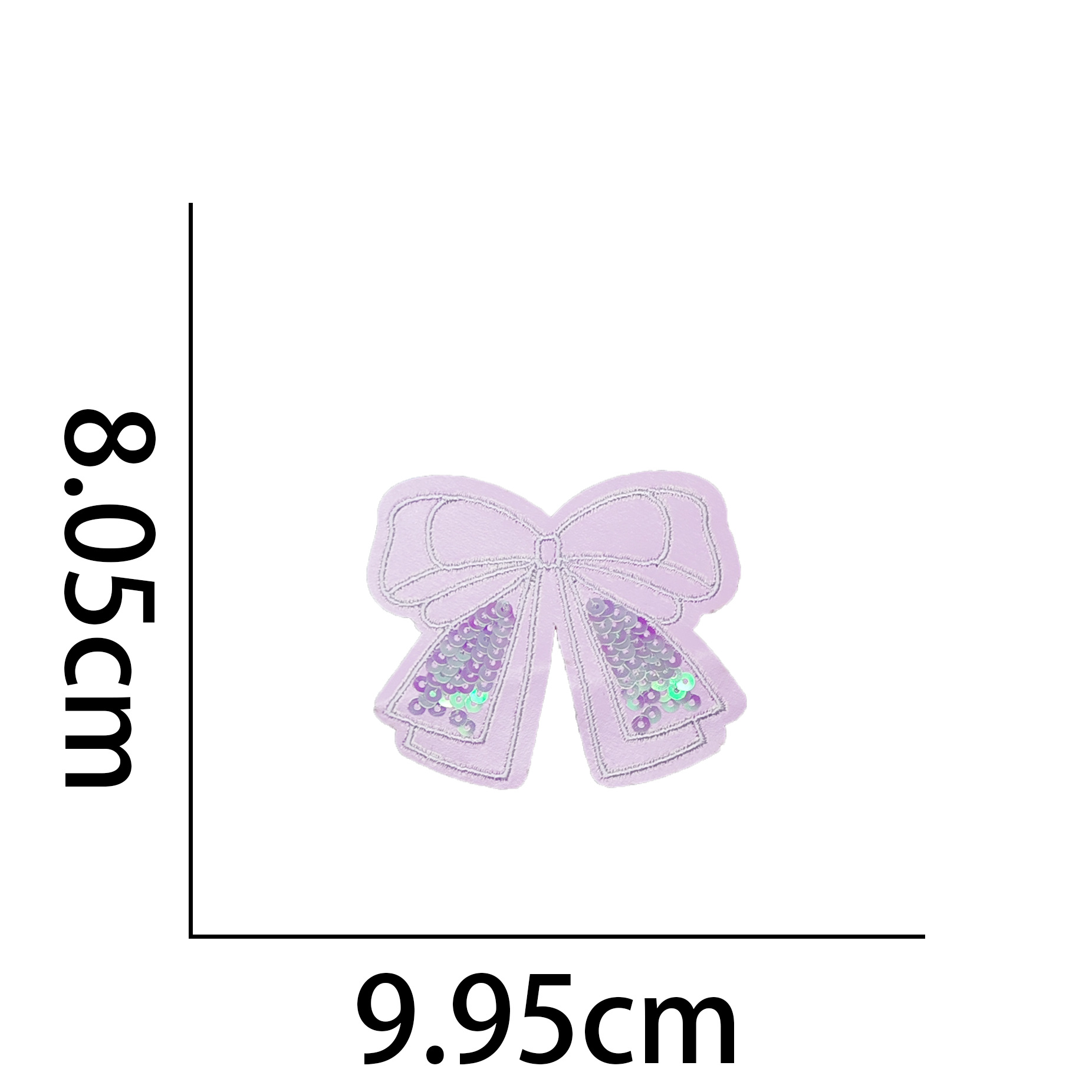 Arco de dibujos animados mariposa elemento sequinilla más pegamento de espalda serie de tela pegado DIY parche ropa serie de bolsas accesorios