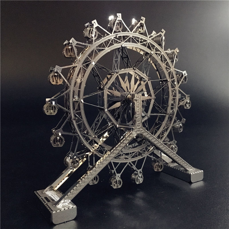 咱们一起拼个天津眼!diy手工制作3d立体拼接金属模型玩具小摆件