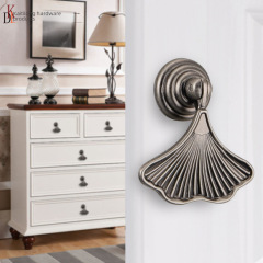 新中式拉手家具五金抽屜單孔拉手書櫃鞋櫃床頭櫃扇形小拉手銀杏葉