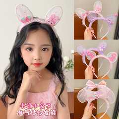 女孩發箍可愛超萌頭飾兒童前額劉海碎發整理神器發卡帶齒防滑頭箍