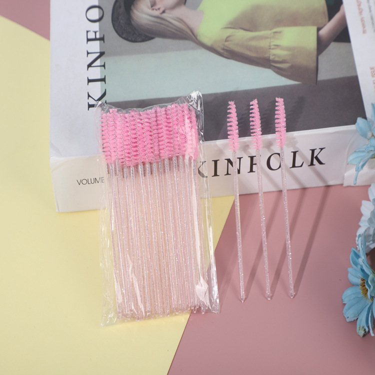 Nuevo cepillo de pestañas de cristal cepillo de cejas de pestañas espiral cepillo de cejas multicolor mini peine maquillaje maquillaje belleza