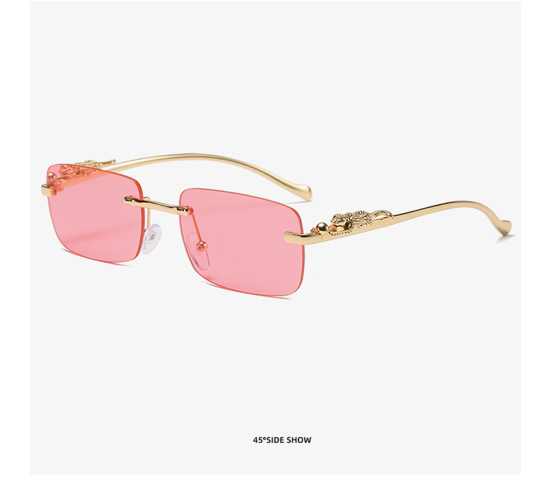 Sunglasses Classification Basic Streetwear Square PC UV400 Protection Square Frameless Women's Sunglasses