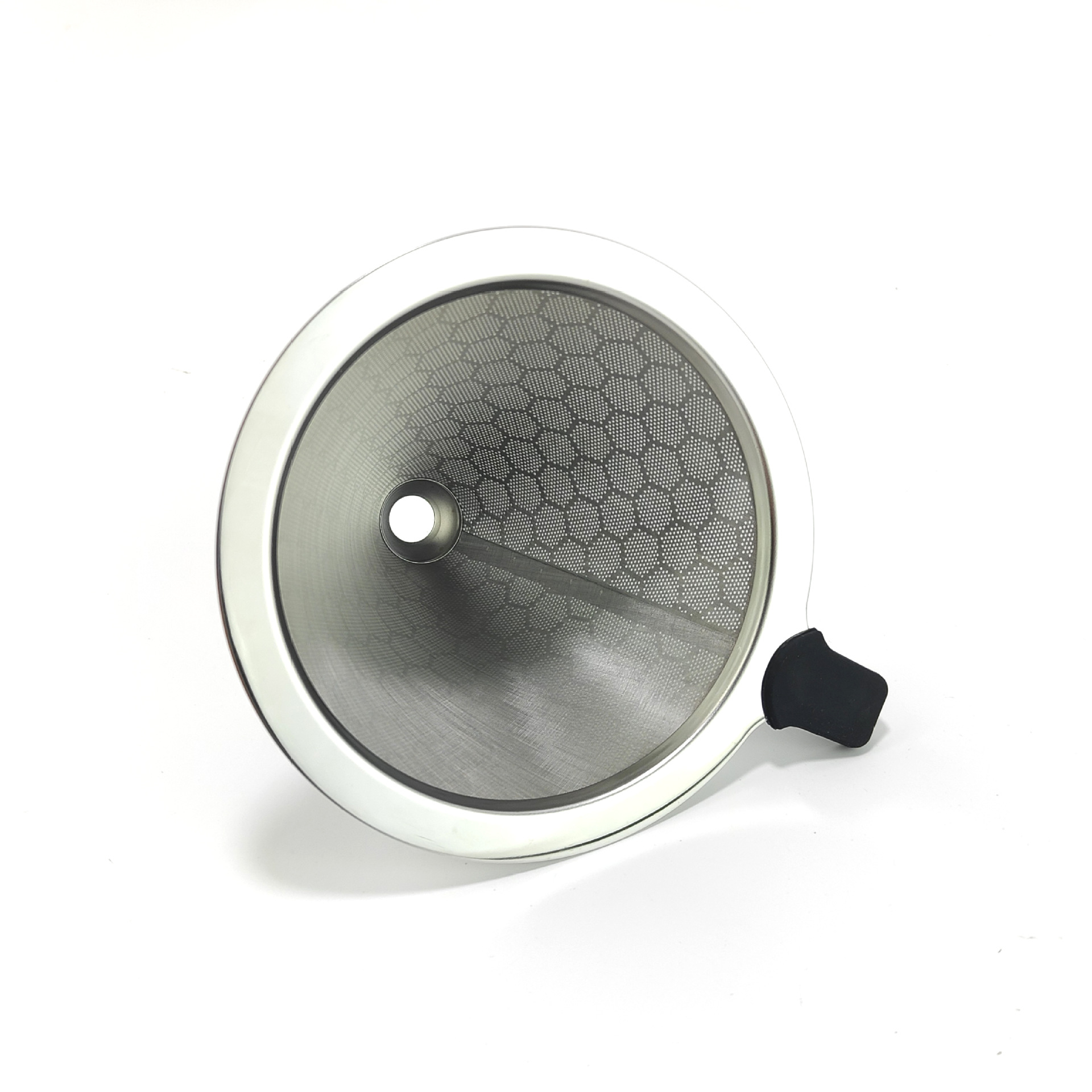 Filtro de café de acero inoxidable V60 con base, sin necesidad de papel de filtro, filtro de café