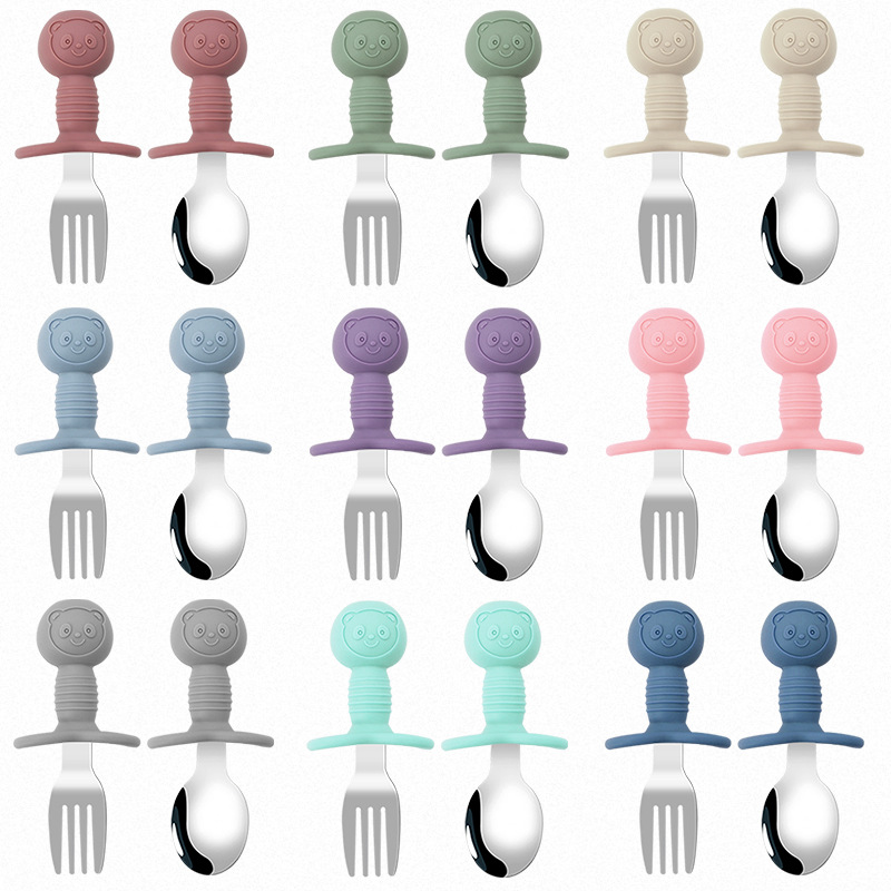 Vajilla para niños 316 tenedor y cuchara de acero inoxidable