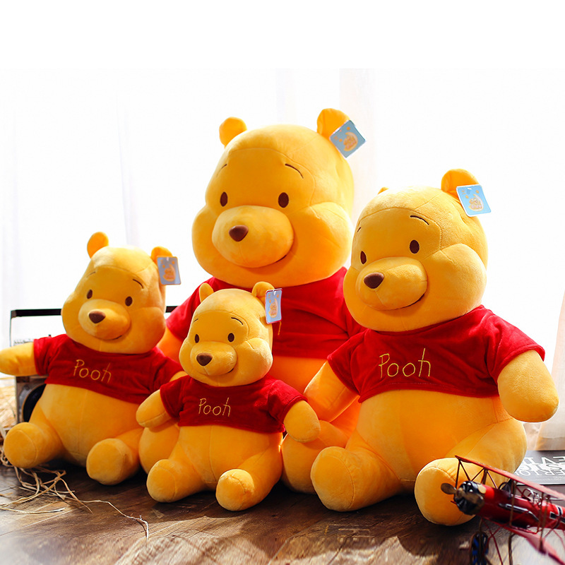 Cartoon bear plush toy cute sitting Pooh Bear doll pillow children Doll Doll birthday gift