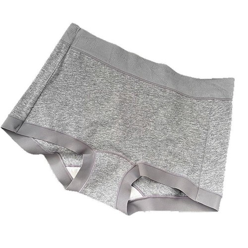 Women's flat four-sided underwear, non-restraining, no waistpinch, sporty style, female-friendly, antibacterial crotch, safe pants, two-in-one