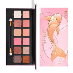 迪玖十二色彩妝眼影盤錦鯉大地色珠光眼影彩妝國貨12色