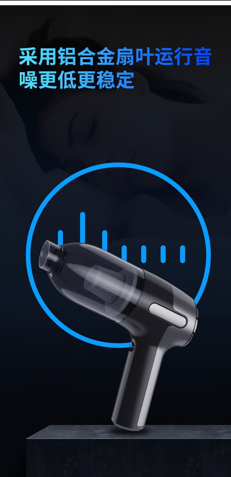[Customized] Car vacuum cleaner, suction and blowing in one, multi-functional, high-power, super-strong suction dust blower for both car and home use
