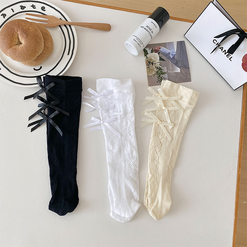 Japanese cute summer thin socks with bow