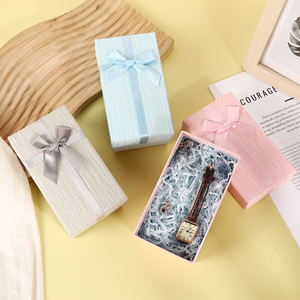 Nuevo rectangular festival cubierta caja de regalo simple arco decoración caja vacía fábrica al por mayor