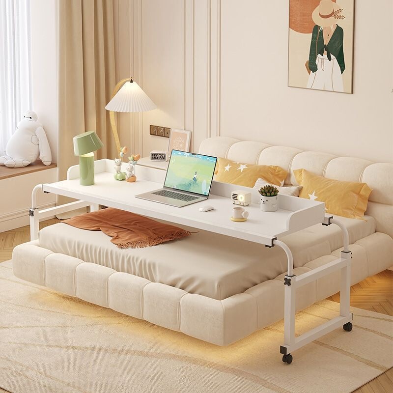 Computer Desk, Movable and Adjustable, New Model Bedside Table, Cross-Bed Table, Bedroom End-Of-Bed Solid Wood Long Table, Desk Computer Desk, Movable and Adjustable, New Model Bedside Table, Cross-Bed Table, Bedroom End-Of-Bed Solid Wood Long Table, Desk