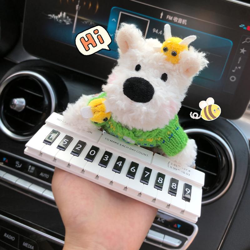 2025 nuevo coche West Highland Puppy coche estacionamiento temporal número de teléfono matrícula decoración del coche coche coche móvil coche móvil coche