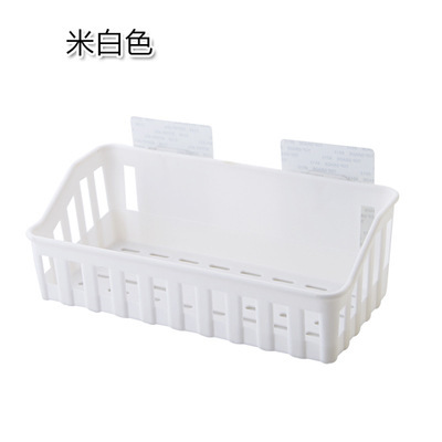 Estante de almacenamiento sin perforaciones cocina baño Baño Almacenamiento en rack canasta de almacenamiento cesta colgante de pared cesta de almacenamiento en rack