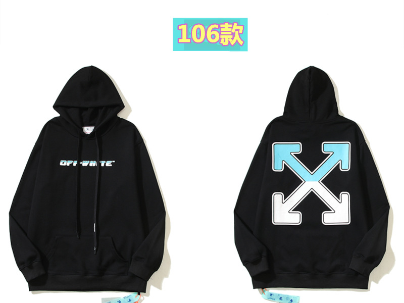 Marca de moda offwhite graffiti religioso pintura al óleo impresión de flecha hombre y mujer suelta OW pareja alta calle hoodie abrigo