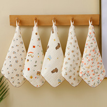 小方巾婴儿a类全棉花芽口水巾纱布新生儿a类纯棉a类棉柔超柔方形