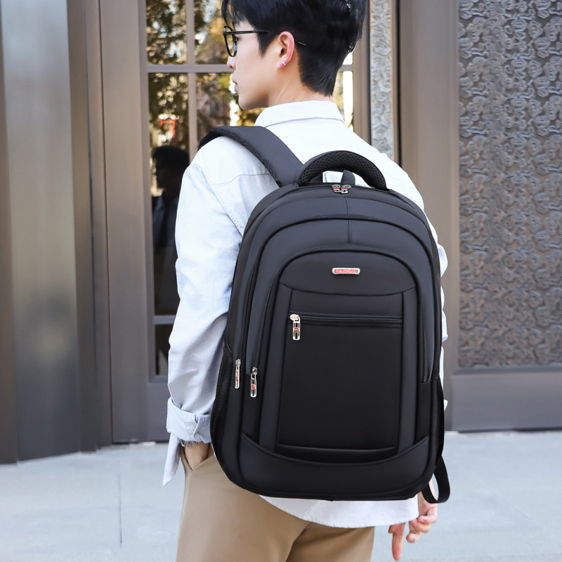 Mochila nueva bolsa para computadora de gran capacidad para hombres, mochila escolar simple y de moda para estudiantes de secundaria, mochila personalizada de múltiples compartimentos para negocios