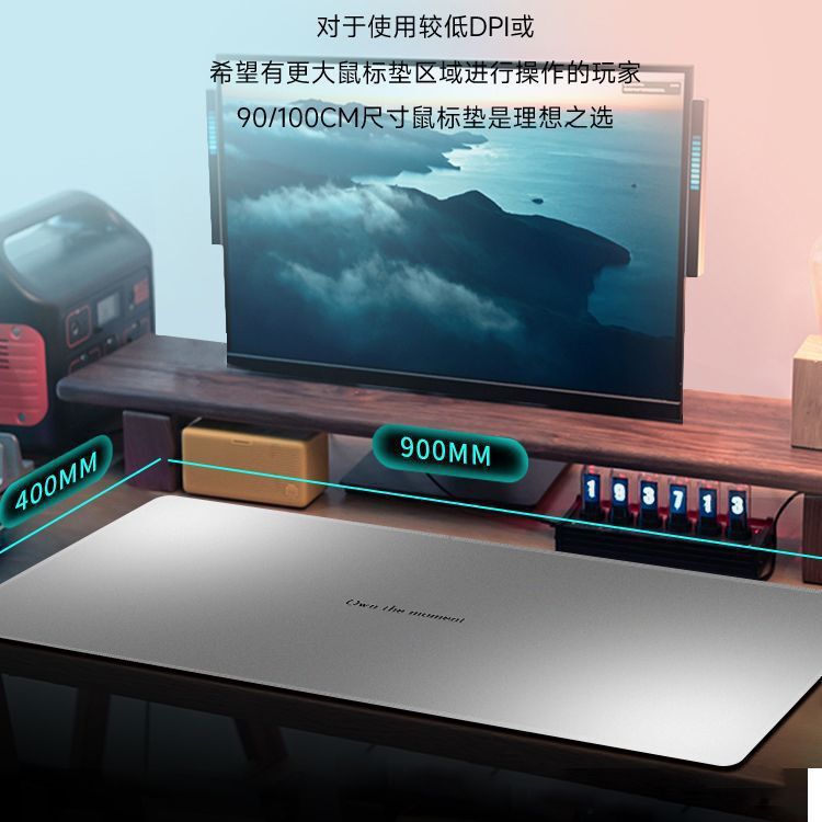 极简风黑白渐变鼠标垫超大号少女心高级感电竞游戏垫简约风键盘垫|undefined