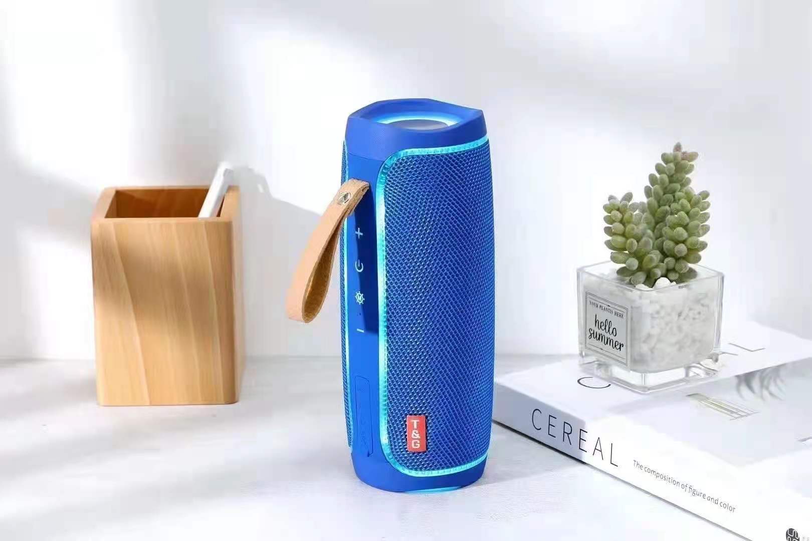 TG287 altavoz bluetooth colorido LED luces regalo creativo al aire libre impermeable portátil tarjeta T USB subwoofer