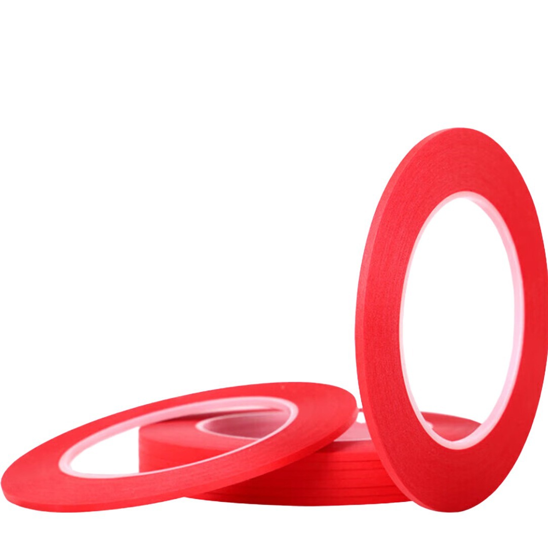 PET compuesto de alta temperatura de enmascaramiento rojo cinta de papel enmascaramiento pintura decoración costura de belleza electrónica de alta temperatura enmascaramiento de papel enmascaramiento