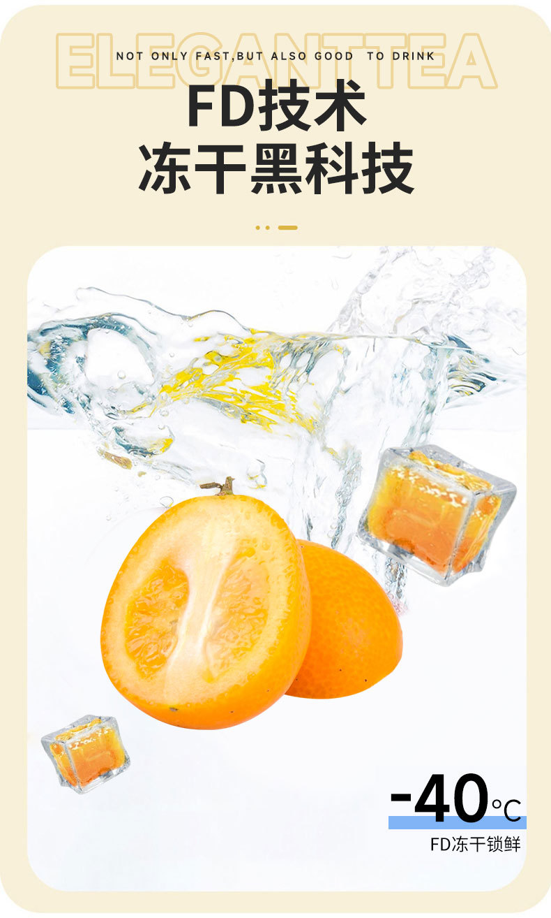 Freeze-Dried Kumquat Slices (Fortunella margarita) — Cold-Brew Citrus Herb, 160g Bag quality and texture