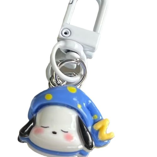 Cute sleeping sunglasses Pacha dog keychain ins cartoon school bag pendant best friend girl pendant gift accessories