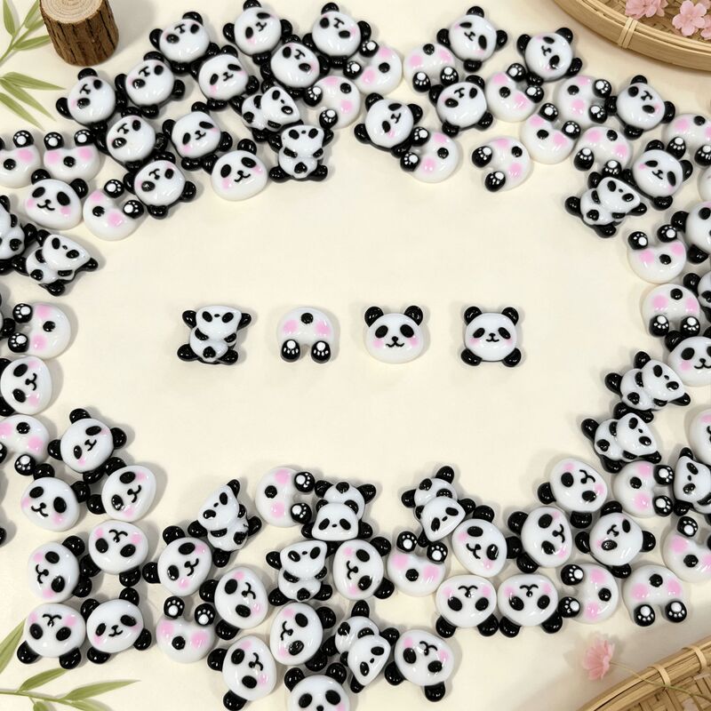High-quality cartoon mini panda-themed DIY resin accessories, creative nail art, earrings, and doll clothing accessories, wholesale High-quality cartoon mini panda-themed DIY resin accessories, creative nail art, earrings, and doll clothing accessories, wholesale