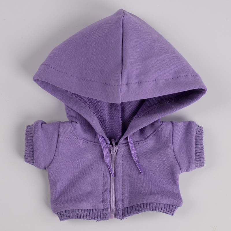 现货10/20CM15CM娃衣拉链连帽卫衣棉花娃娃玩偶衣服多种颜色批发|undefined
