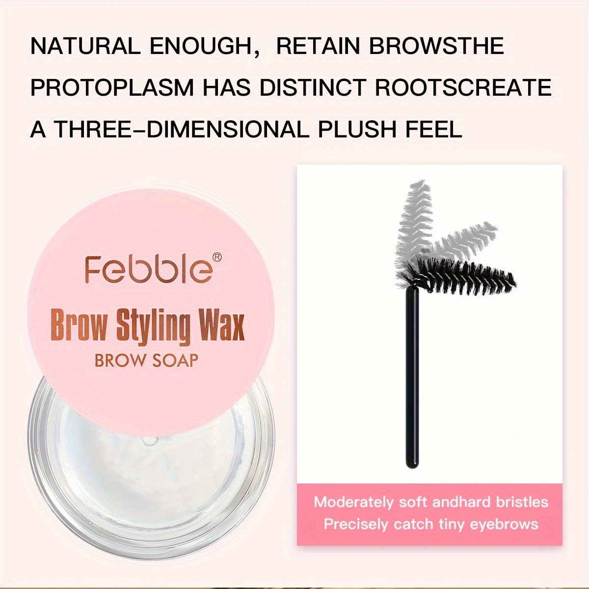 USHAS Europa y los Estados Unidos transfronterizos spot cejas de fijación jabón cejas doblables cepillo de fijación impermeable gel de fijación a largo plazo EB037