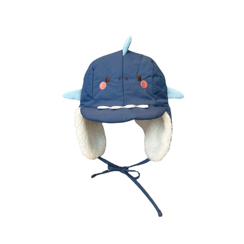 Sombreros para niños de dinosaurio caliente invierno gorras de rayos para bebés casuales lindos gorras de protección de oídos para niños y niñas con gorras de terciopelo