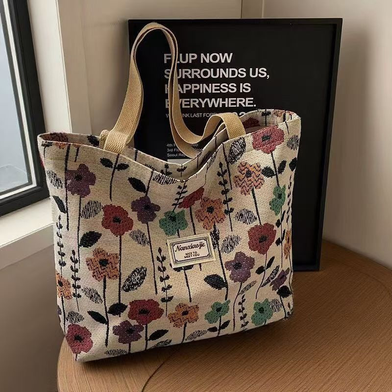 Large Capacity Niche Shoulder Bag for Women 2026 New Style Ins Canvas Bag Tote Class Handbag Commuter Tote Bag Large Capacity Niche Shoulder Bag for Women 2026 New Style Ins Canvas Bag Tote Class Handbag Commuter Tote Bag