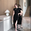 Waist Fold Split Long Cheongsam Dress 9570HF350