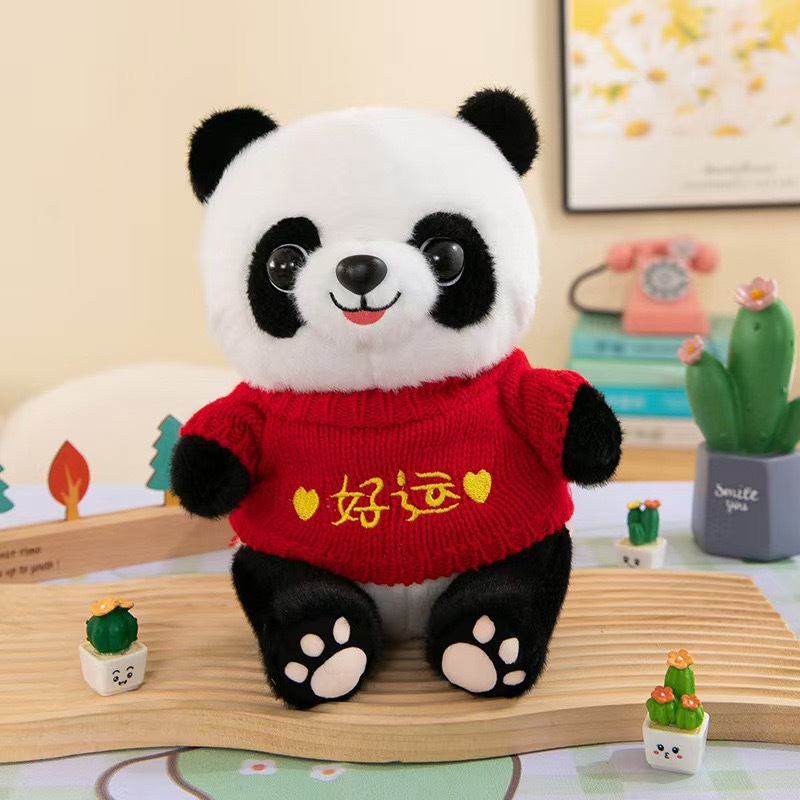 Panda lindo muñeca niño muñeca de regalo tesoro nacional panda gigante imitación panda gigante juguetes de peluche