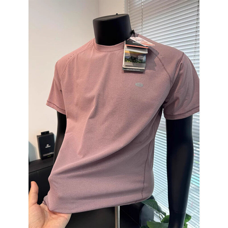 レーザー穴あき速乾 Tシャツメンズ夏薄いメッシュカジュアルルーズ通気性スポーツラグラン半袖 Tシャツ男性用|undefined