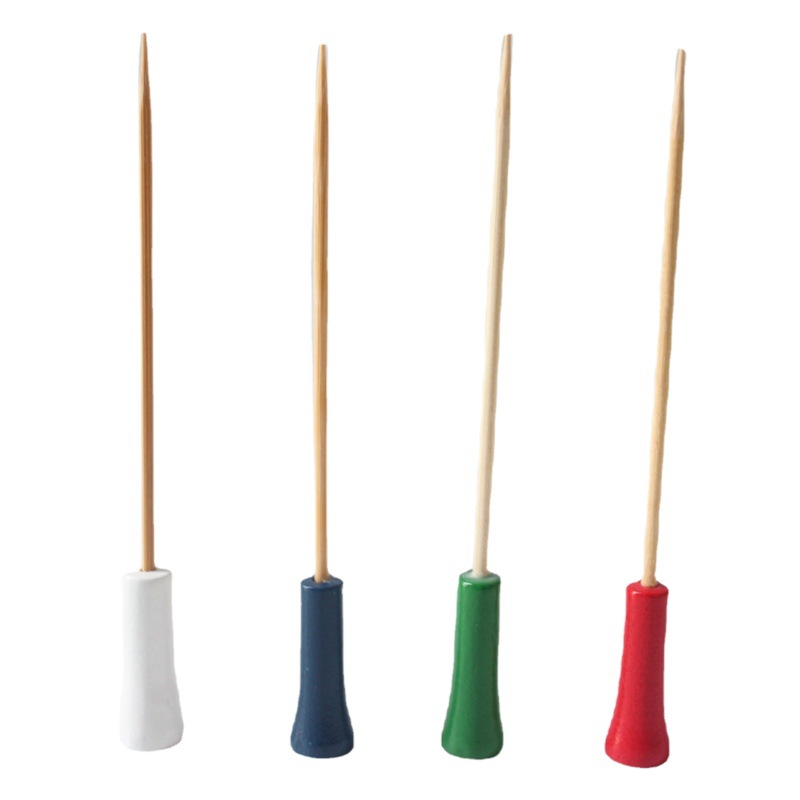 Palillos de Bambú Desechables para Frutas 100 Unidades de Bambú Biodegradable para Cócteles y Hamburguesas image 1